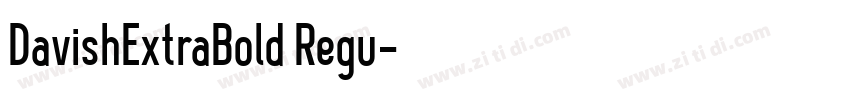 DavishExtraBold Regu字体转换